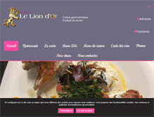 Tablet Screenshot of leliondor-amboise.com
